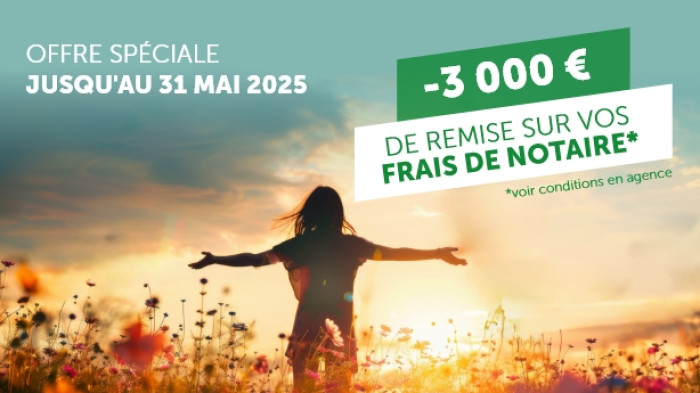 Offre exceptionnelle : Logis de Vendée vous offre 3 000 € sur vos frais de notaire*
