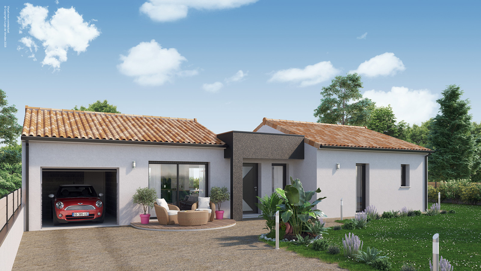 Maison neuve à Aubigny-Les Clouzeaux avec 3 chambres sur terrain de 342m2 / image 2